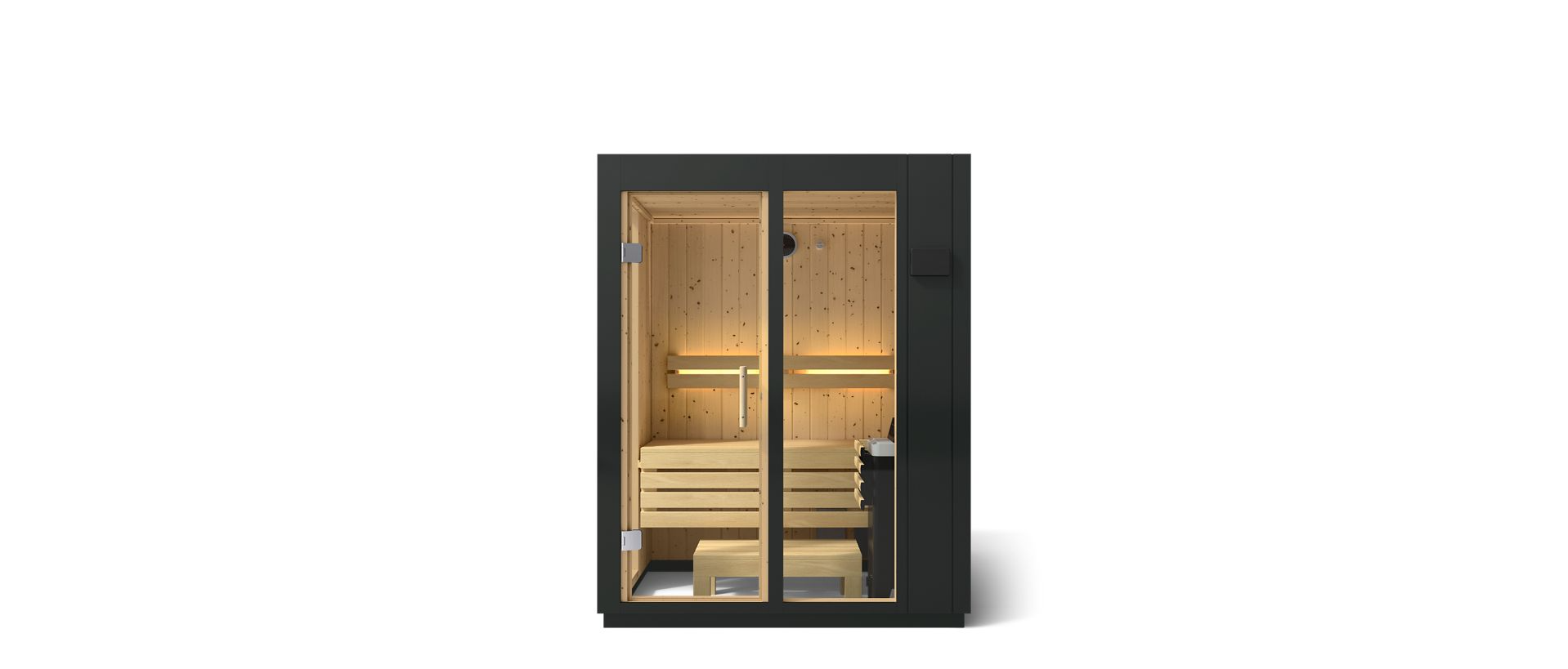 KOHLER C1 - 2 Person Indoor Sauna Kit (Graphite Grey)