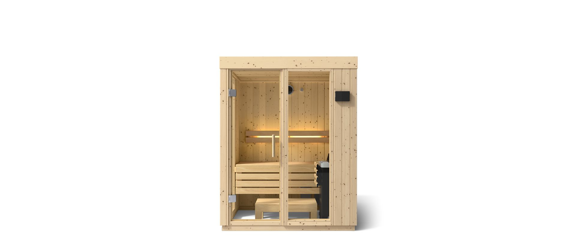 KOHLER C1 - 2 Person Indoor Sauna Kit (Scandinavian Spruce)