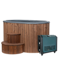SaunaLife Model S2NC Package 2-Person Immersion Tub and Combination Water Chiller/Heater, Natural