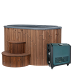 SaunaLife Model S2NC Package 2-Person Immersion Tub and Combination Water Chiller/Heater, Natural