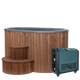 SaunaLife Model S2NC Package 2-Person Immersion Tub and Combination Water Chiller/Heater, Natural