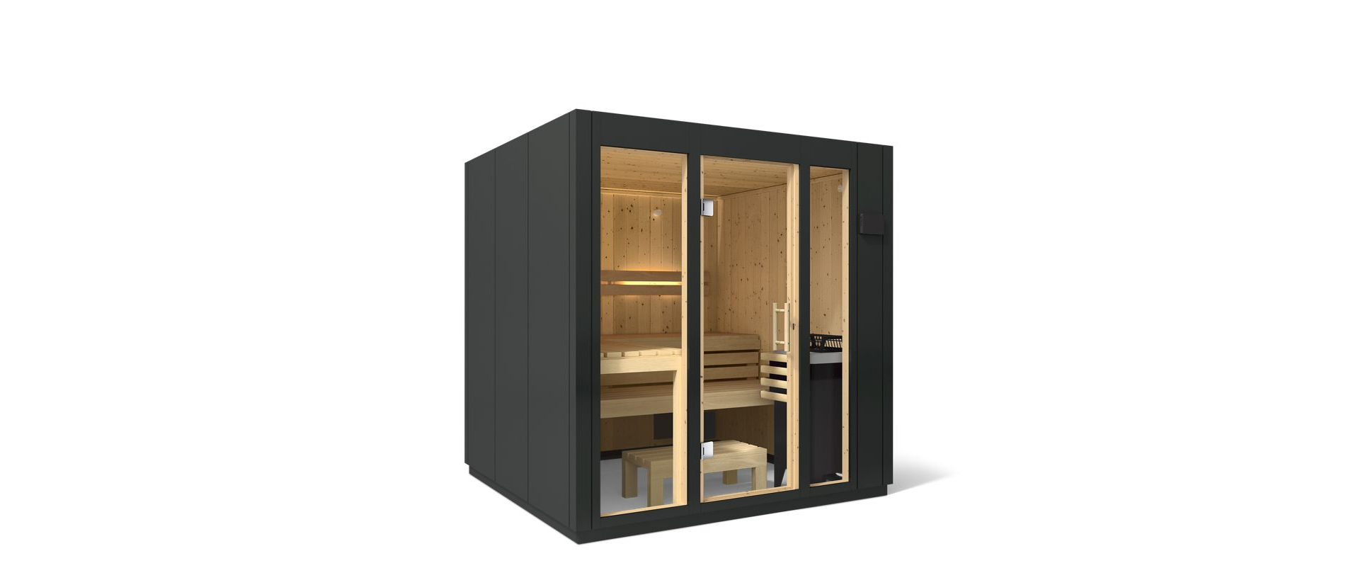 KOHLER C1 - 5 Person Indoor Sauna Kit (Graphite Grey)