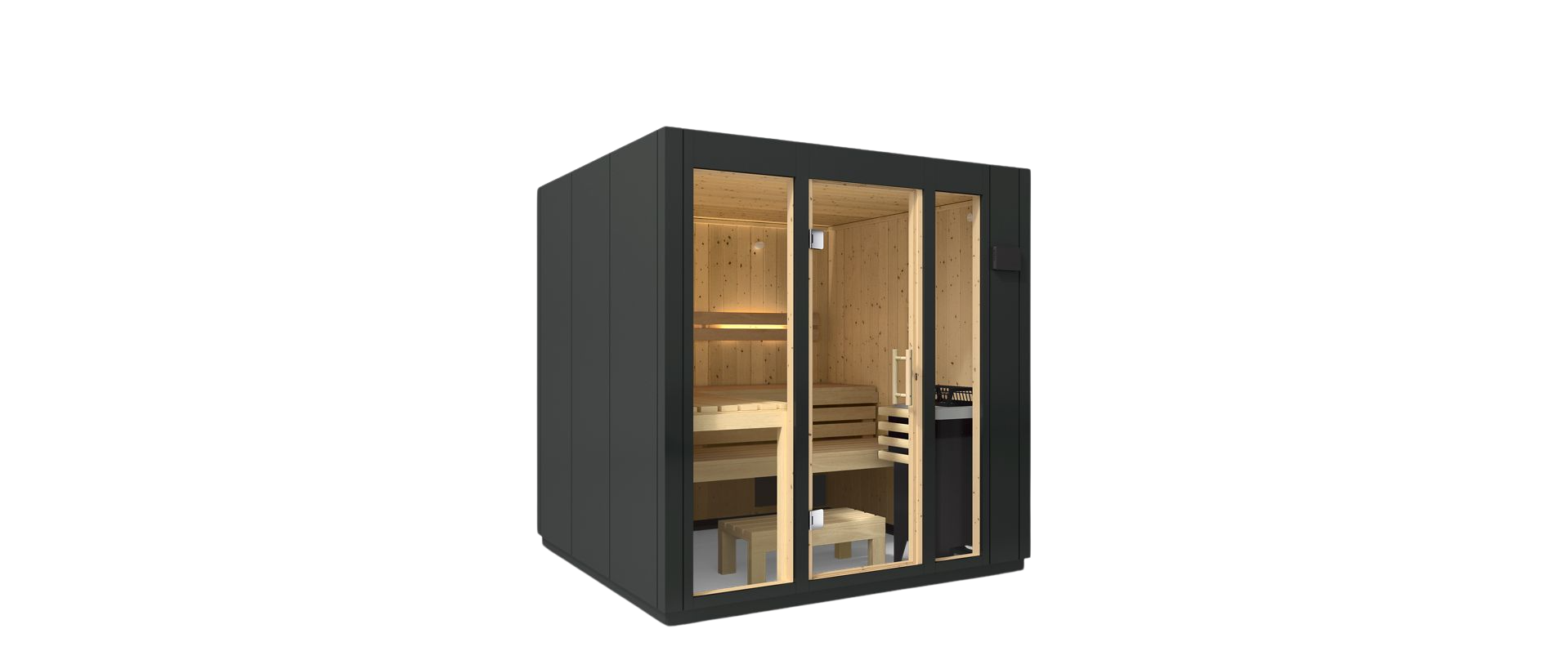 KOHLER C1 - 5 Person Indoor Sauna Kit (Graphite Grey)