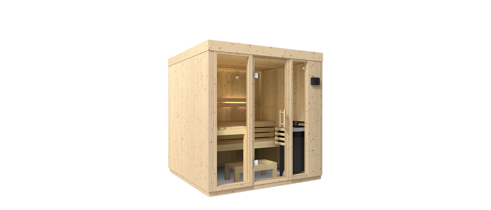 KOHLER C1 - 5 Person Indoor Sauna Kit (Scandinavian Spruce)