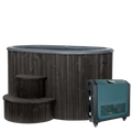 SaunaLife Model S2BC Package 2-Person Immersion Tub and Combination Water Chiller/Heater, Black
