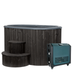 SaunaLife Model S2BC Package 2-Person Immersion Tub and Combination Water Chiller/Heater, Black