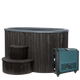 SaunaLife Model S2BC Package 2-Person Immersion Tub and Combination Water Chiller/Heater, Black