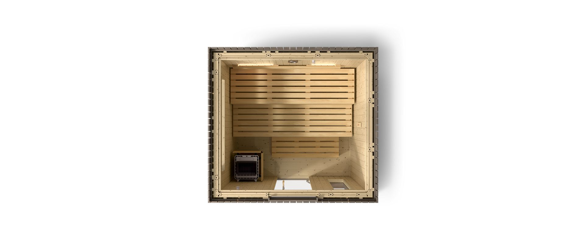 KOHLER C2 - 5 Person Outdoor Sauna Kit (Weathered Grey Spruce)