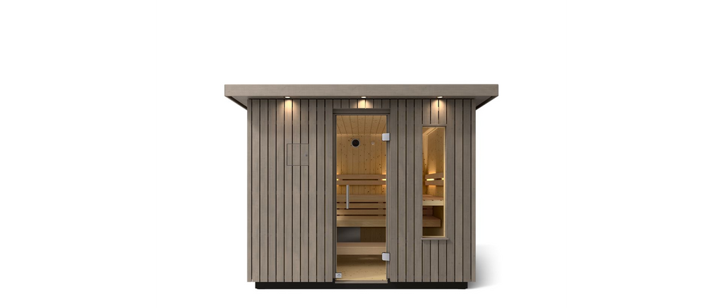 KOHLER C2 - 6 Person Outdoor Sauna Kit (Weathered Grey Spruce)