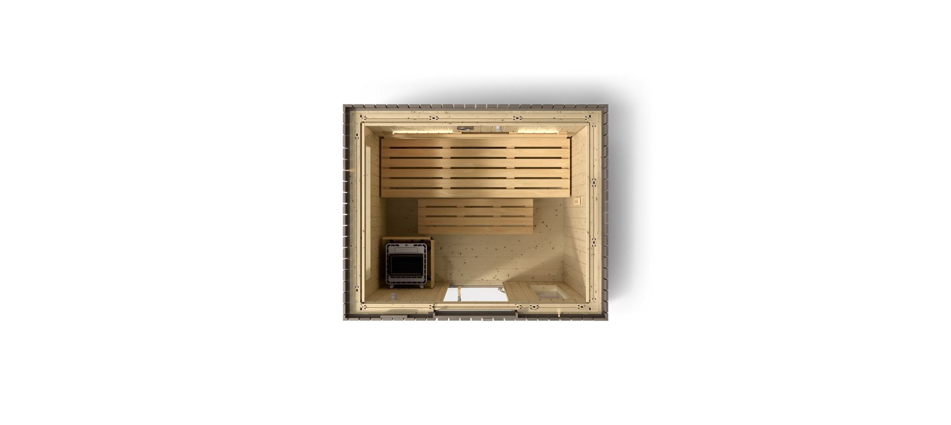 KOHLER C2 - 3 Person Outdoor Sauna Kit (Weathered Grey Spruce)