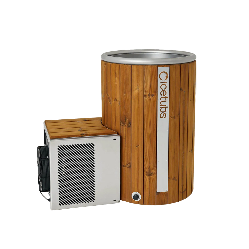 Icetubs IceBarrel — Immersion Tub, Thermowood & Stainless Cold Plunge, 53"W x 31"D x 47"H