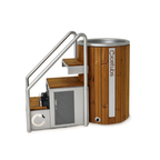 Icetubs IceBarrel — Immersion Tub, Thermowood & Stainless Cold Plunge, 53"W x 31"D x 47"H