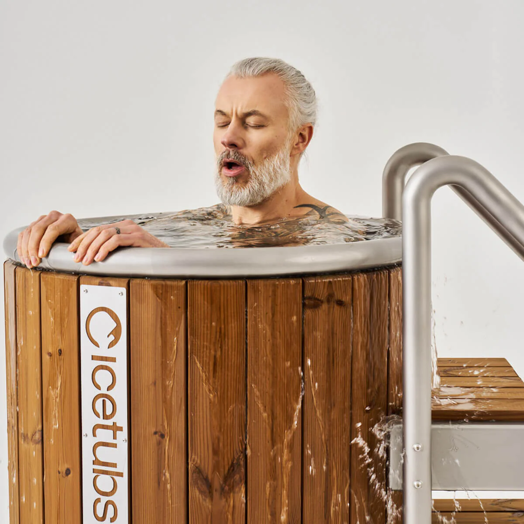 Icetubs IceBarrel — Immersion Tub, Thermowood & Stainless Cold Plunge, 53"W x 31"D x 47"H