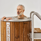 Icetubs IceBarrel — Immersion Tub, Thermowood & Stainless Cold Plunge, 53"W x 31"D x 47"H