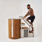 Icetubs IceBarrel — Immersion Tub, Thermowood & Stainless Cold Plunge, 53"W x 31"D x 47"H