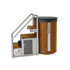 Icetubs IceBarrel — Immersion Tub, Thermowood & Stainless Cold Plunge, 53"W x 31"D x 47"H