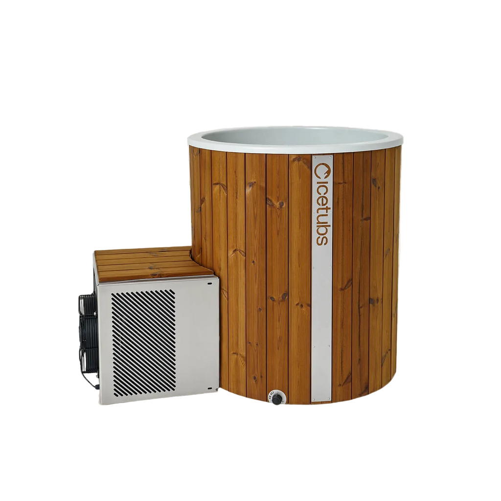 Icetubs IceBarrel XL — Immersion Tub, Thermowood & Fiberglass Cold Plunge, 63"W x 41"D x 47"H