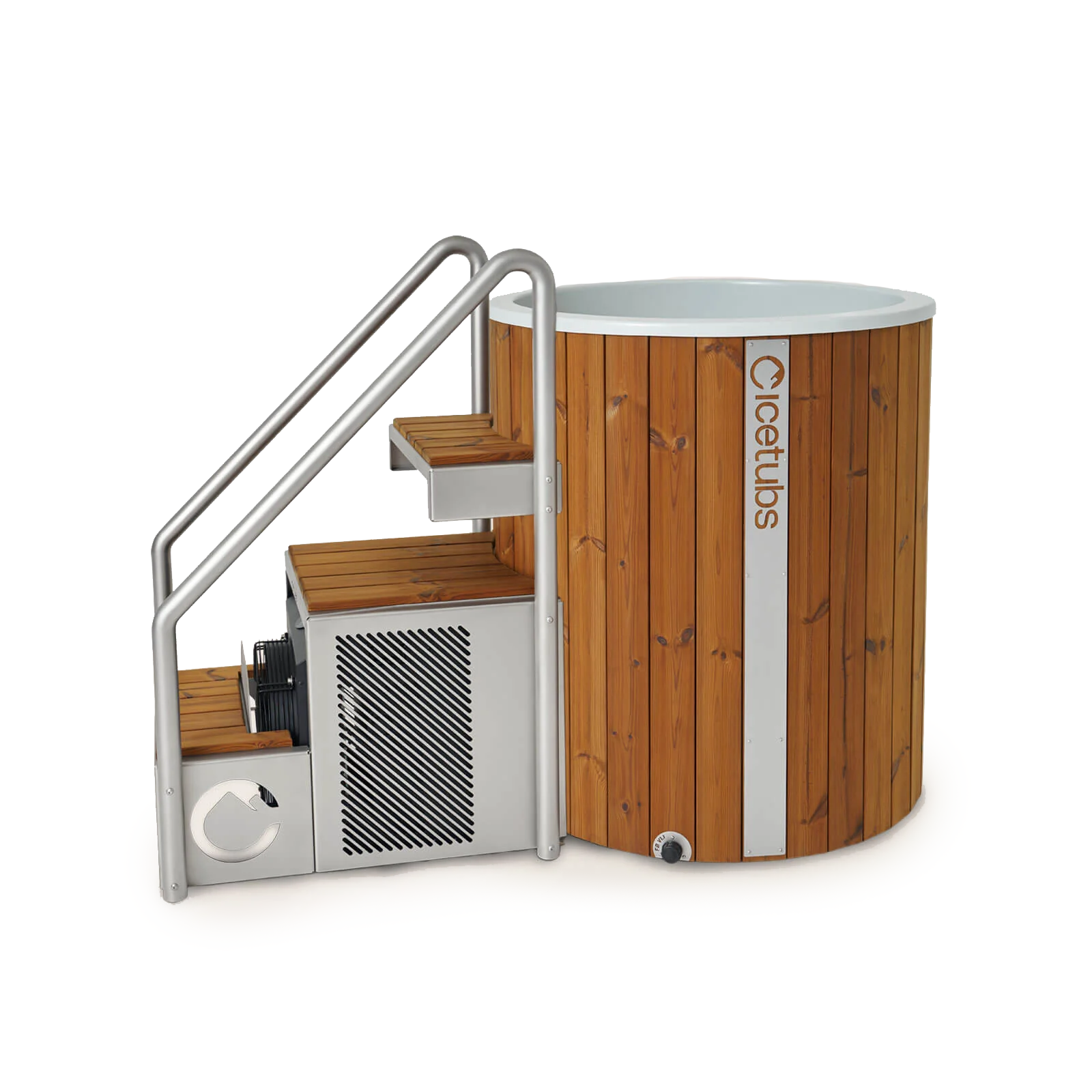 Icetubs IceBarrel XL — Immersion Tub, Thermowood & Fiberglass Cold Plunge, 63"W x 41"D x 47"H