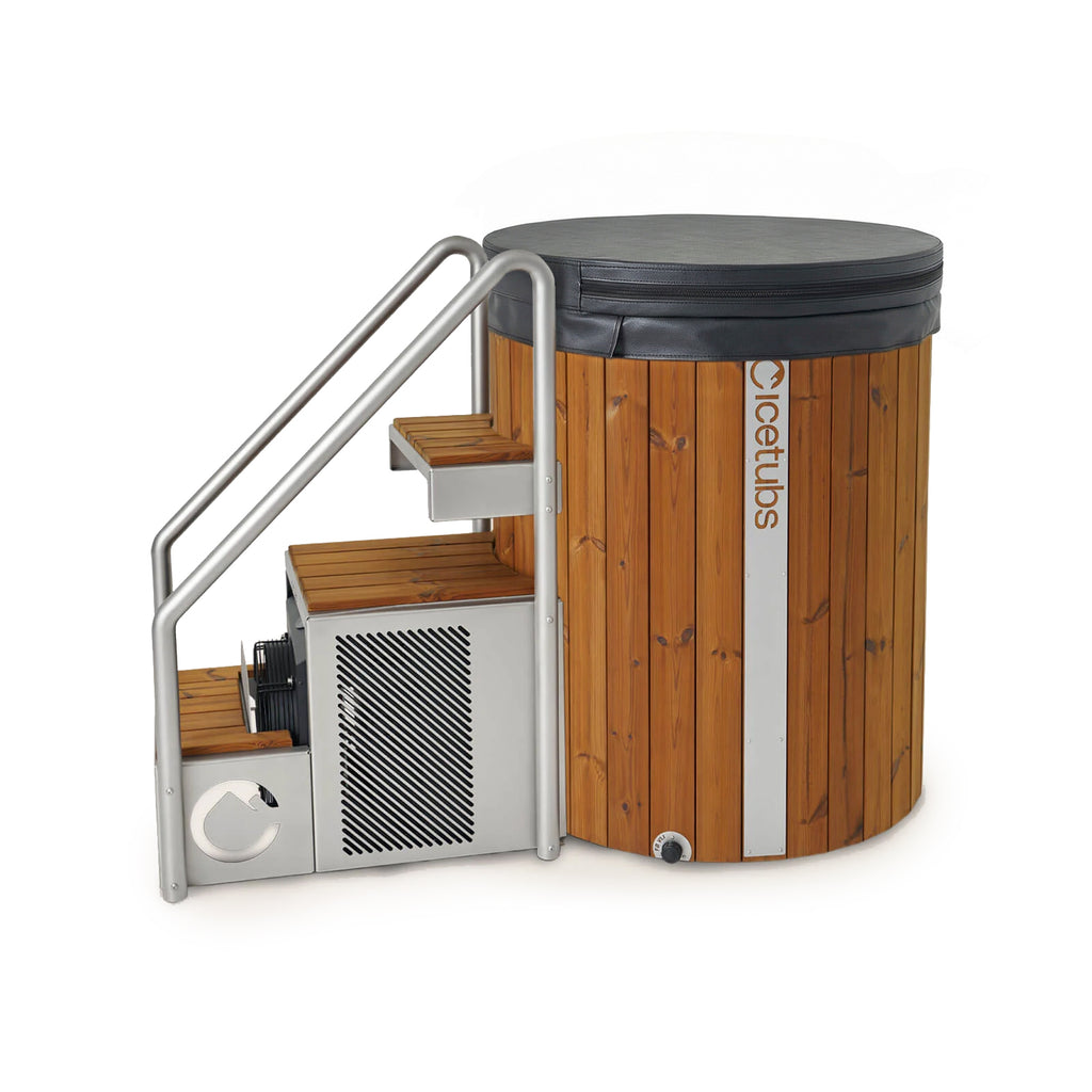 Icetubs IceBarrel XL — Immersion Tub, Thermowood & Fiberglass Cold Plunge, 63"W x 41"D x 47"H