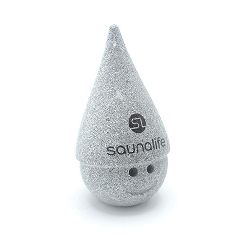 Soapstone Sauna Gnome with Cone Hat, Black Logo
