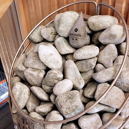 Soapstone Sauna Gnome with Cone Hat, Black Logo