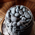 Soapstone Sauna Gnome with Cone Hat, Black Logo