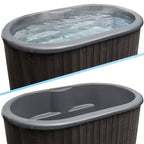 SaunaLife Model S2BC Package 2-Person Immersion Tub and Combination Water Chiller/Heater, Black