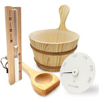SaunaLife Nordic Ritual Set 1- Ladle, Timer and Thermometer - Sauna Accessory Package