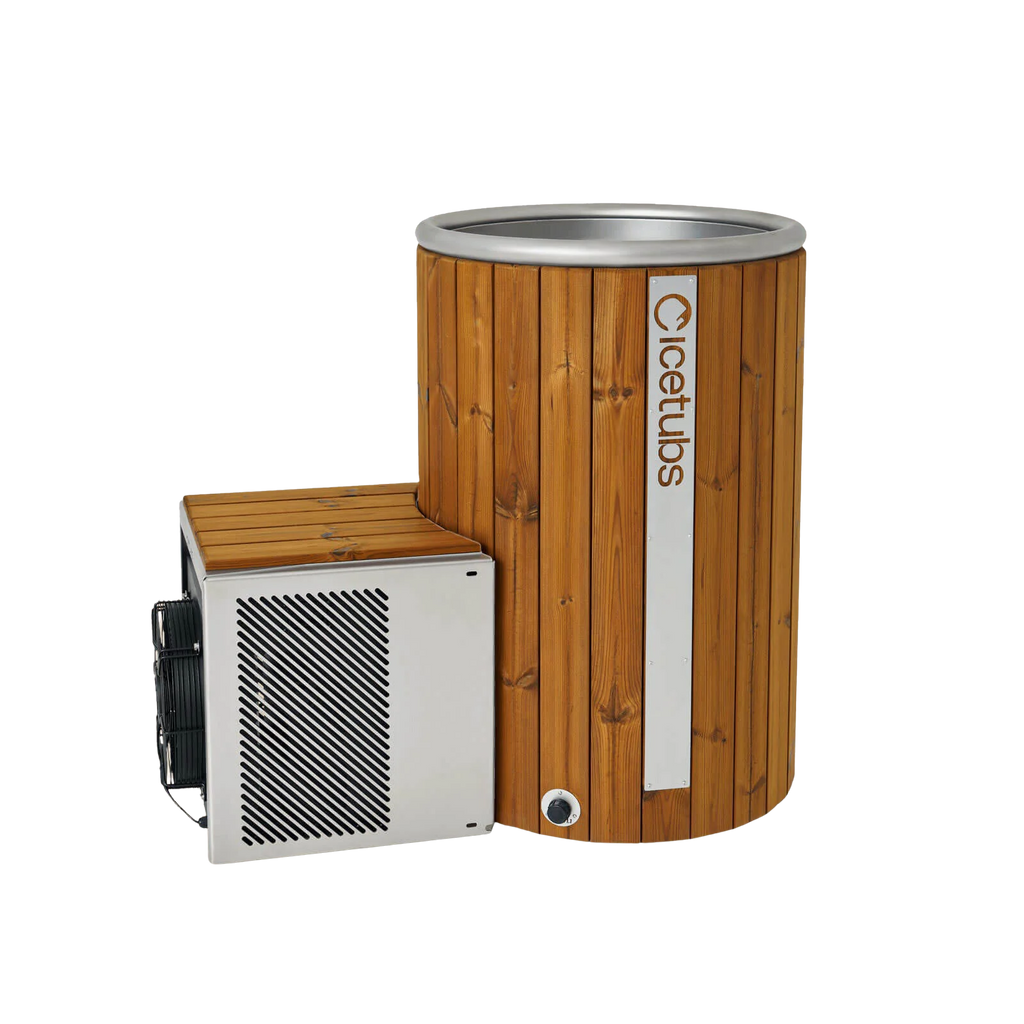 Icetubs IceBarrel — Immersion Tub, Thermowood & Stainless Cold Plunge, 53"W x 31"D x 47"H