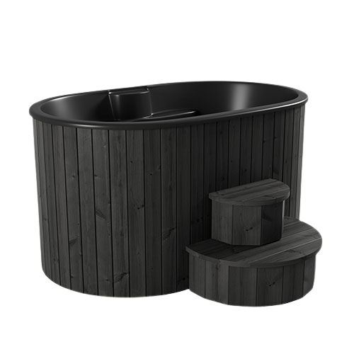 SaunaLife Model S2B 2-Person Cold/Hot Immersion Tub, Black