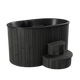 SaunaLife Model S2B 2-Person Cold/Hot Immersion Tub, Black