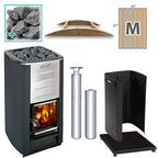 Harvia M3 Wood-Burning Sauna Heater Package for Medium Barrel Sauna