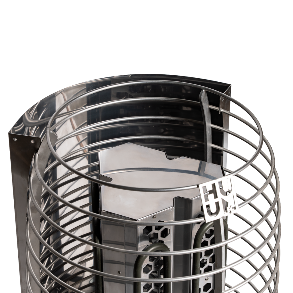 HUUM HIVE Mini Air Tunnel installed inside the heater