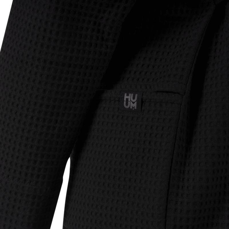 HUUM OVO Sauna Kimono waffle cotton detail