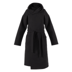 HUUM OVO Sauna Kimono in black waffle cotton