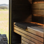 HUUM OVO sauna towel waffle cotton detail