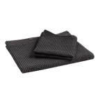 HUUM OVO Sauna Towel Set in black waffle cotton