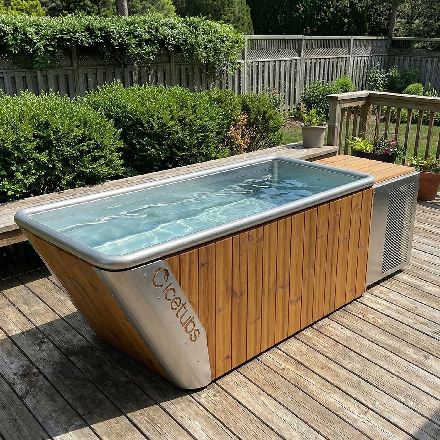 Icetubs IceBath — Coldtherapy Bath, Thermowood & Stainless Cold Therapy Immersion