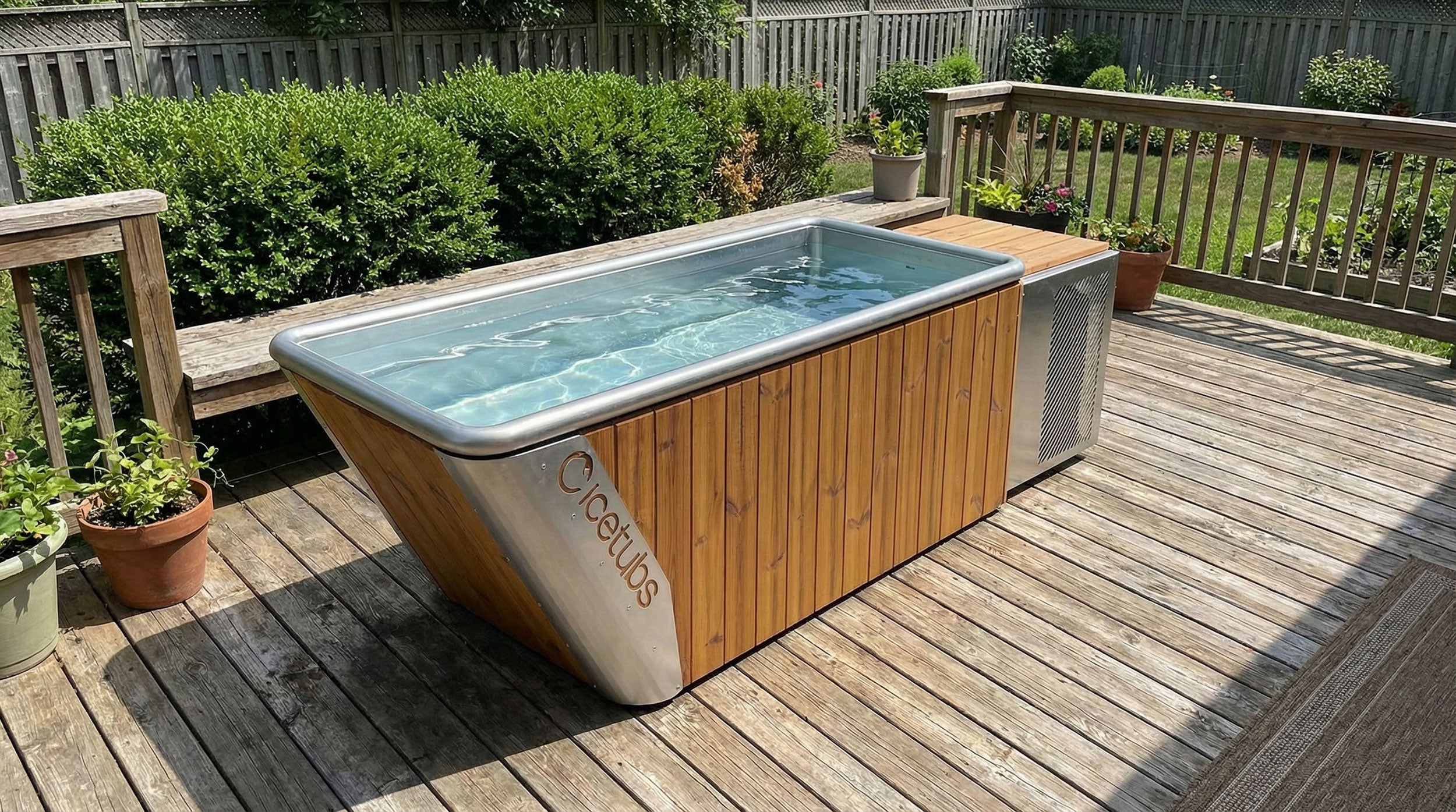 Icetubs IceBath — Coldtherapy Bath, Thermowood & Stainless Cold Therapy Immersion