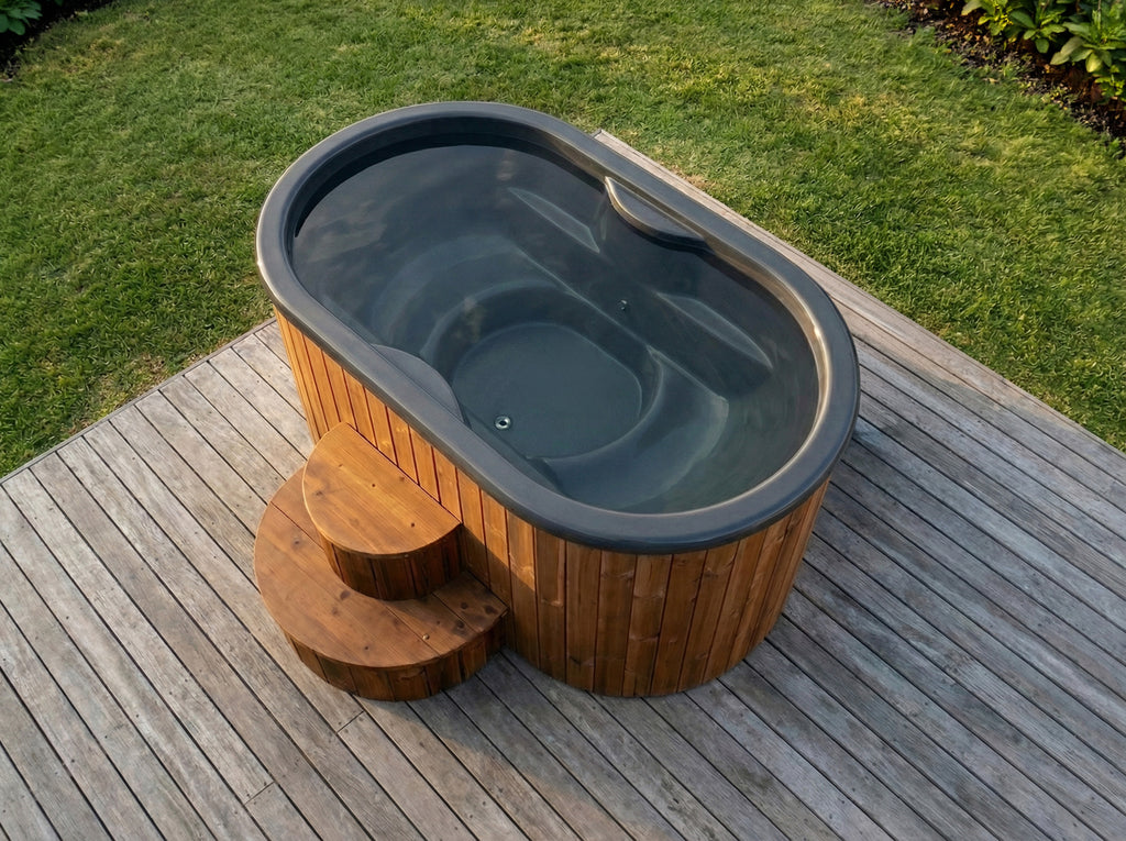SaunaLife Model S2N 2-Person Cold/Hot Immersion Tub, Natural